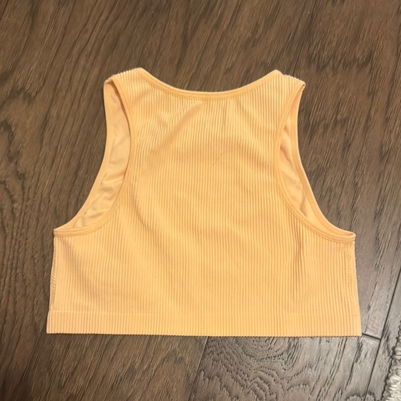 Garage Women's Orange Ribbed Cropped Tank - Picture 2 of 2